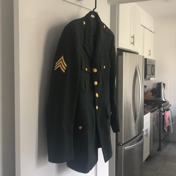 Oversized Authentic Military Blazer Dress - Picture 1 of 7